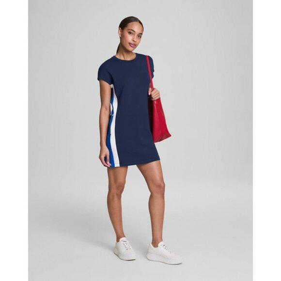 SPANX airessentials colorblock t shirt mini dress scuba casual knit athletic M - Picture 1 of 9
